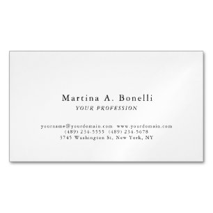 Carte De Visite Magnétique Unique Élégant Simple Simple Spécial