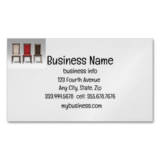 Carte De Visite Magnétique Upholstery de réparation de meubles (devant)