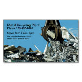 Carte De Visite Magnétique Usine de réutilisation en métal (devant)