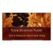Carte De Visite Magnétique Vachette noire Brown occidentale (devant)