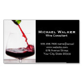 Carte De Visite Magnétique Vernis De Verre À Vin (devant)