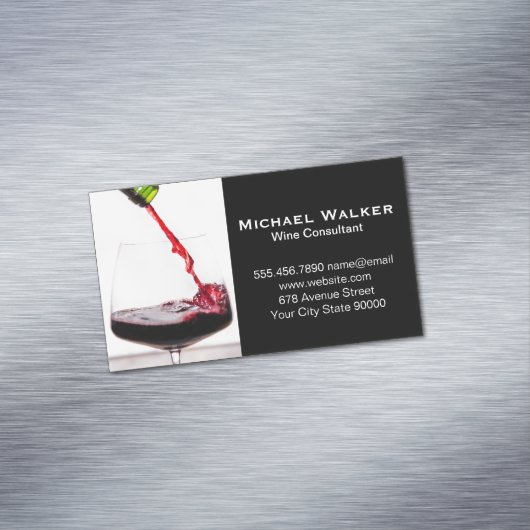 Carte De Visite Magnétique Vernis De Verre À Vin (In Situ)