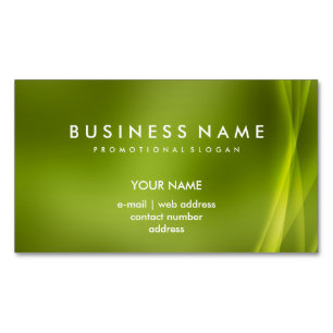 Carte De Visite Magnétique Vert abstrait moderne professionnel élégant