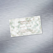 Carte De Visite Magnétique Vert Brown Et Blanc Marbré (In Situ)