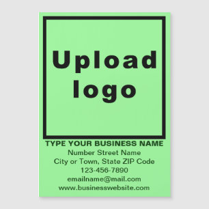 Carte de visite magnétique vert clair 5" x 7"