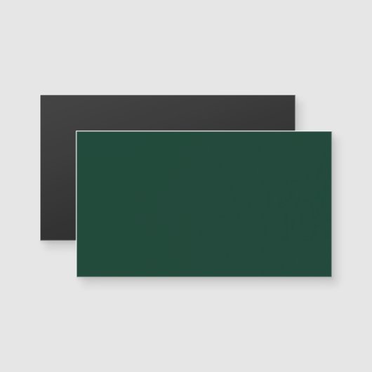 Carte de visite magnétique vert foncé (Devant / Derrière)