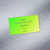 Carte De Visite Magnétique vert-jaune foncé fluorescent (In Situ)