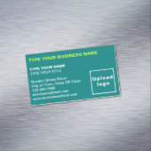 Carte de visite magnétique vert Turquoise aligné g (In Situ)