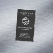 Carte De Visite Magnétique Vignoble Lux Black | Dégustation de vin (In Situ)