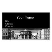 Carte De Visite Magnétique VILLE IDÉALE, Architecture Renaissance Blanc Noir (devant)