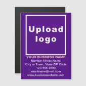 Carte de visite magnétique violet de 4,25 po x 5,6 (Devant / Derrière)