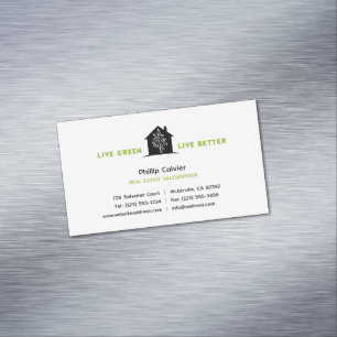 Carte De Visite Magnétique Vis Vert, Vis Mieux   Immobilier Premium