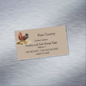 Carte De Visite Magnétique Volaille, Poulet, Oeufs Courir, Bio (In Situ)