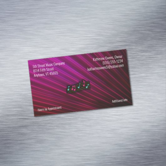 Carte De Visite Magnétique Votre logo d'entreprise et les informations de l'e (In Situ)