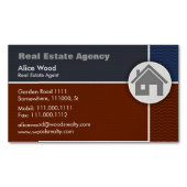Carte De Visite Magnétique Vrai professionnel de l'agence immobilière | (devant)