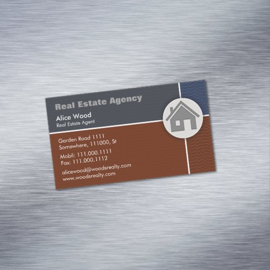 Carte De Visite Magnétique Vrai professionnel de l'agence immobilière | (In Situ)