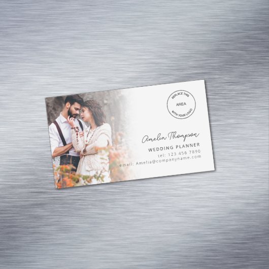 Carte De Visite Magnétique Wedding planner du logo Photo Overlay (In Situ)
