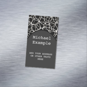 Carte De Visite Magnétique White Web Texture + votre bachgr. & idées