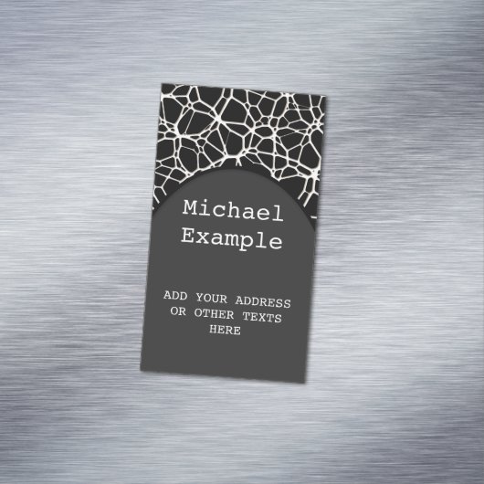 Carte De Visite Magnétique White Web Texture + votre bachgr. & idées (In Situ)