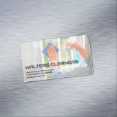 Carte De Visite Magnétique Woman Cleaning Window (In Situ)