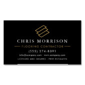 Carte De Visite Magnétique Wood Flooring Contractor (devant)