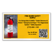 Carte De Visite Magnétique Yellow Red Fire Extinguisher Fire Safety   (devant)