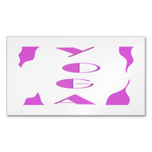 Carte De Visite Magnétique Yoga méditation détente pale violet blanc yoga
