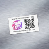 Carte De Visite Magnétique Your Business Company Team Logo & QR Code & Text (In Situ)
