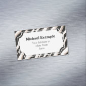 Carte De Visite Magnétique Zebra raye une texture transparente + vos idées (In Situ)