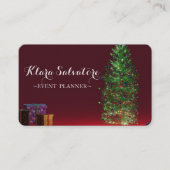 Carte De Visite Magnifique adorable lumière de Noël TRee (Devant)