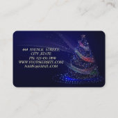 Carte De Visite Magnifique arbre de Noël brillant (Dos)