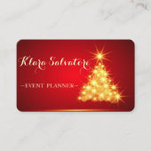 Carte De Visite Magnifique Arbre Parfait De Noël Or Sparkly (Devant)