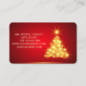 Carte De Visite Magnifique Arbre Parfait De Noël Or Sparkly (Dos)