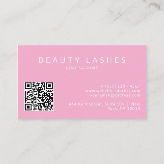 Carte De Visite Magnifique Beauté Lashes All Professions QR code (Dos)