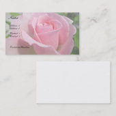 Carte de visite magnifique de rose de rose (Devant / Derrière)