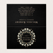 Carte De Visite Magnifique doré Floral Mandala Marbre Monogrammé (Extérieur déplié)