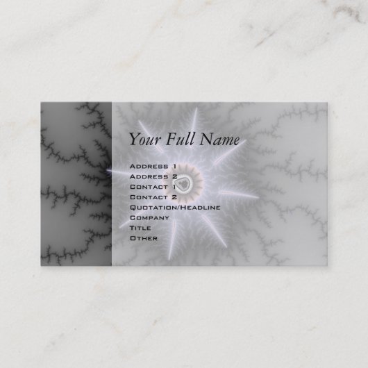 Carte De Visite Magnifique - Fractal (Devant)