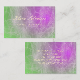 Carte De Visite Magnifique Grand Vert Extraordinaire Et Violet