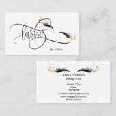 Carte De Visite Magnifique longue Lash Extension Maquillage (Devant / Derrière)