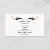 Carte De Visite Magnifique longue Lash Extension Maquillage (Dos)