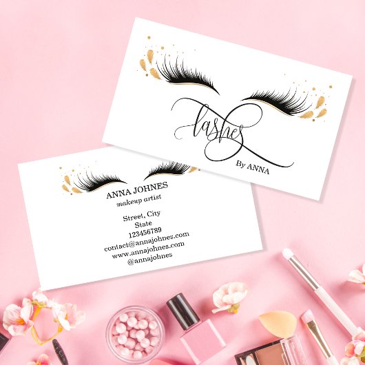Carte De Visite Magnifique longue Lash Extension Maquillage