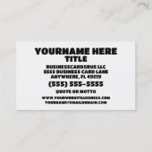 Carte De Visite Magnifique magicien (Dos)