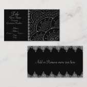 Carte De Visite Magnifique Mehndi Mandalas (Devant / Derrière)