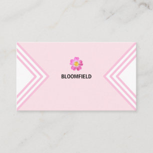 Carte De Visite Magnifique Moderne Rose & Blanc