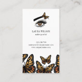 Carte De Visite Magnifique monarque des yeux Papillon maquillage (Dos)