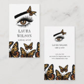 Carte De Visite Magnifique monarque des yeux Papillon maquillage (Devant / Derrière)