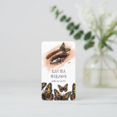 Carte De Visite Magnifique monarque des yeux Papillon maquillage (Debout devant)
