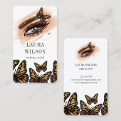 Carte De Visite Magnifique monarque des yeux Papillon maquillage (Devant / Derrière)