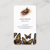 Carte De Visite Magnifique monarque des yeux Papillon maquillage (Dos)