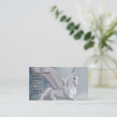 Carte De Visite Magnifique Pégase Blanc (Debout devant)